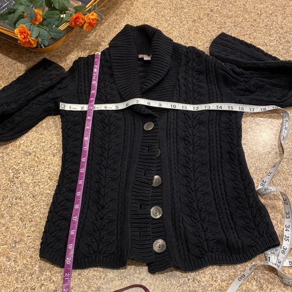 J Jill Black Long Sleeve Sweater With FLAWS Small - Picture 8 of 16
